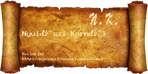 Nyulászi Kornél névjegykártya