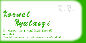kornel nyulaszi business card