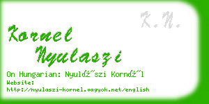 kornel nyulaszi business card